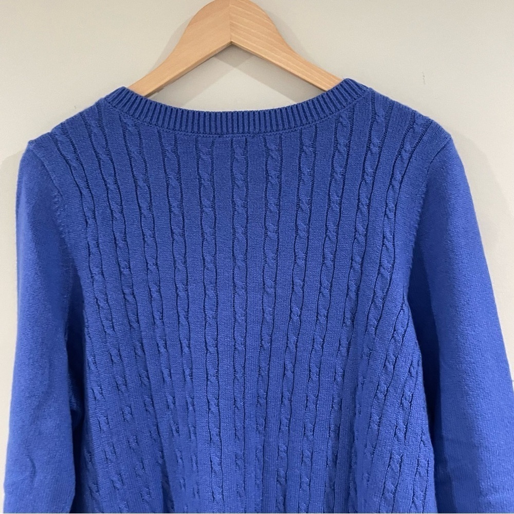 Talbots Super-Soft Cable Knit Sweater – Royal Blue Plus Size 2X Petite NWT, Cozy - Picture 13 of 15